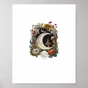 Affiche Goblincore esthétique et champignon doux Cottageco