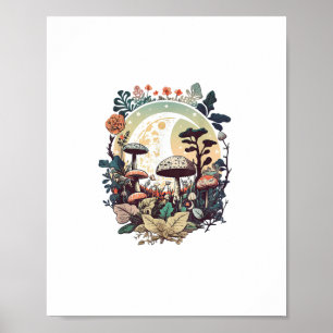 Affiche Goblincore esthétique et cottagecore : calme champ