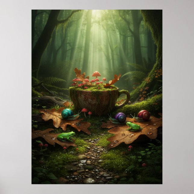 Affiche Goblincore Sérénité Dégradée (Devant)
