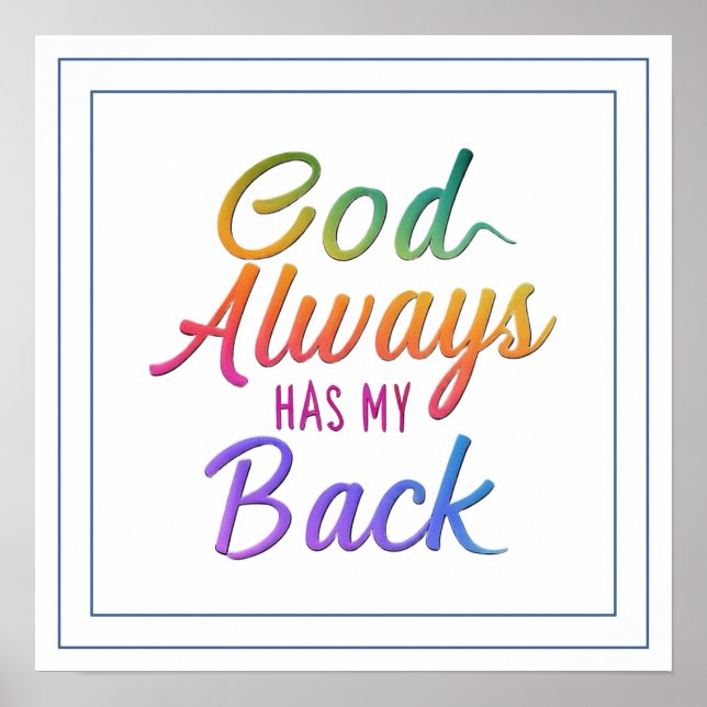 Affiche God Always Has My Back Divine Protection (Devant)