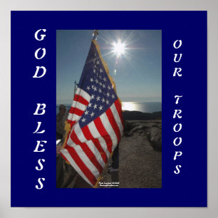 Affiche God Bless Our Troops