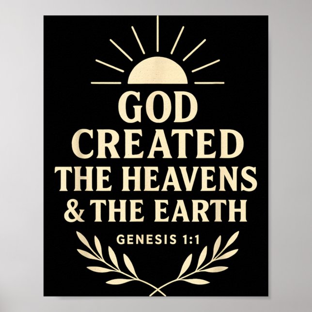 Affiche God D The Heavens And The Earth Genesis 1_1  (Devant)