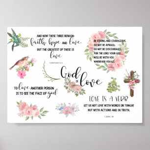 Affiche God is Love Bible Versatile Phrases