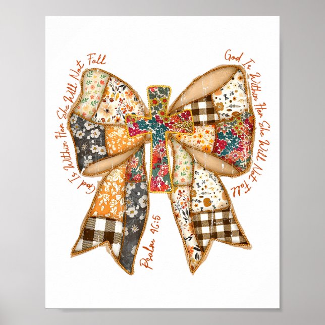 Affiche God Is Within Her She Will Not Fall, Jesus, Christ (Devant)