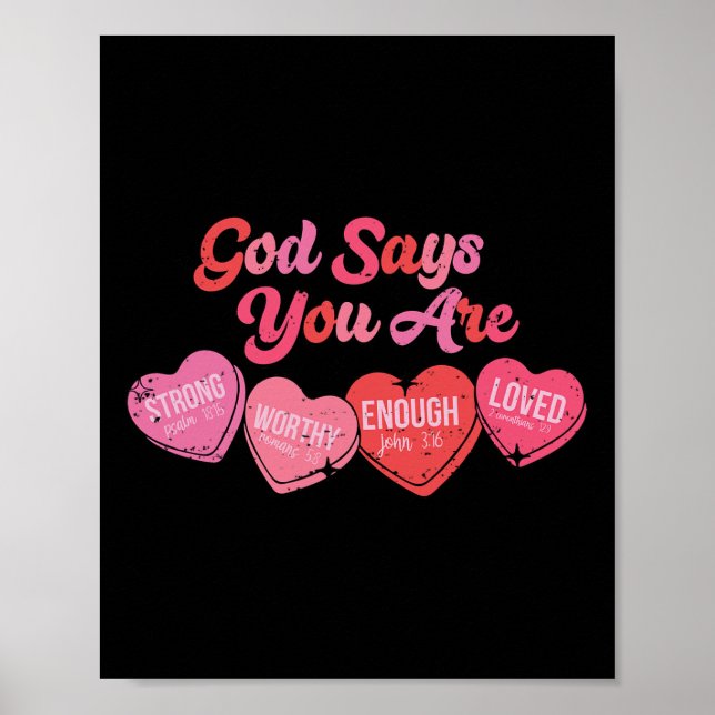 Affiche God Says You Are Valentine  (Devant)