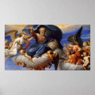 Affiche God the Father - Circle of Pierre Mignard Fine Art