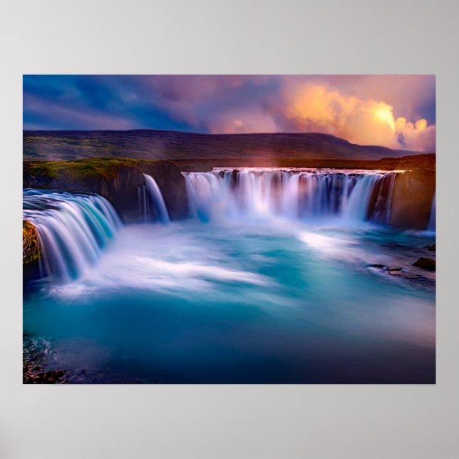 Affiche Godafoss, chutes d'Islande (Devant)