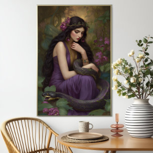 Affiche Goddess Lilith Le Serpent Queen Awakens Portrait