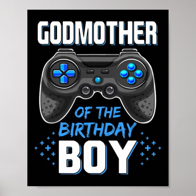 Affiche Godmère De L'Anniversaire Garçon Correspondant Fam (Devant)