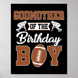 Affiche Godmère De L'Anniversaire Jeu De Football Fête Fam