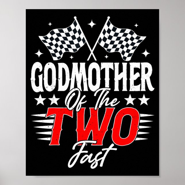 Affiche Godmother Of The Two Fast Second Birthday Racing C (Devant)