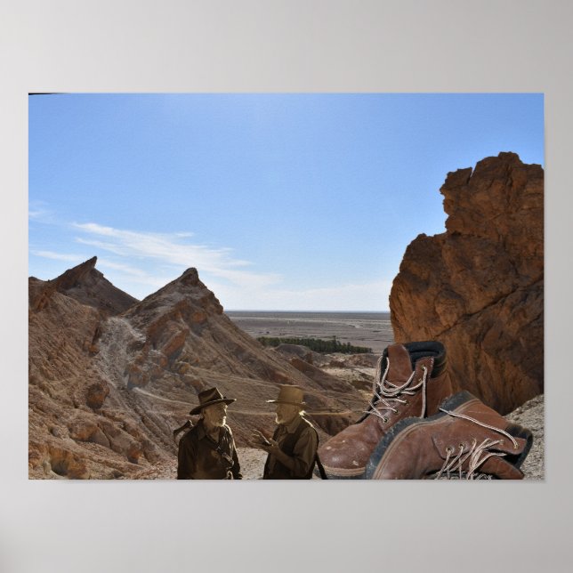 Affiche Gods Boots found in desert. (Devant)