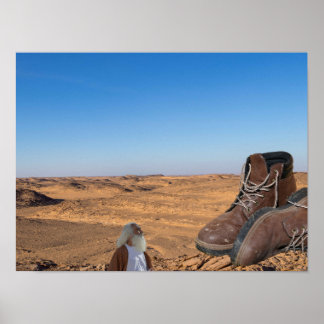 Affiche Gods Boots found in desert.