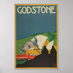 Affiche Godstone, Surrey, Angleterre Vintage voyage