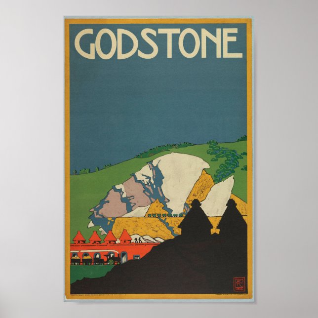 Affiche Godstone, Surrey, Angleterre Vintage voyage (Devant)