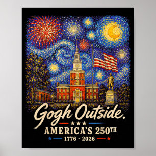 Affiche Gogh extérieur 250e anniversaire 1776 2026 Peindre