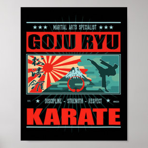 Affiche Goju Ryu Karate Kanji