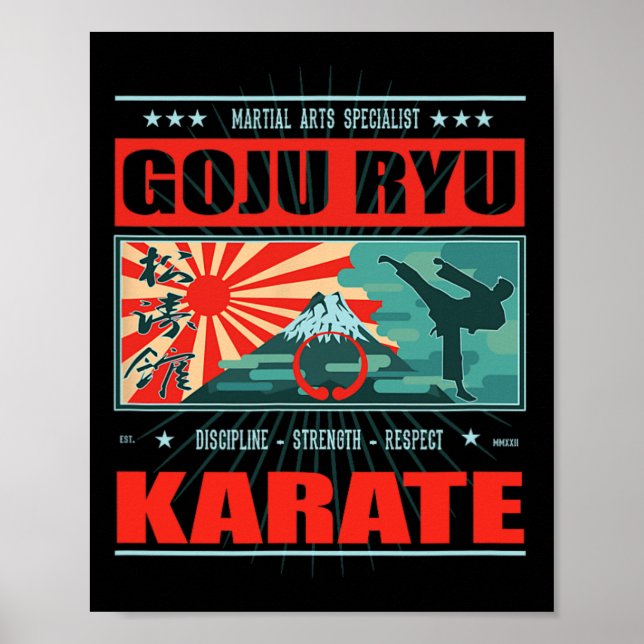 Affiche Goju Ryu Karate Kanji (Devant)
