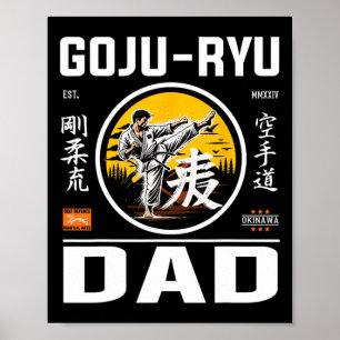 Affiche Goju-ryu Karate Papa Pour Les Pères Avec Karate Pi