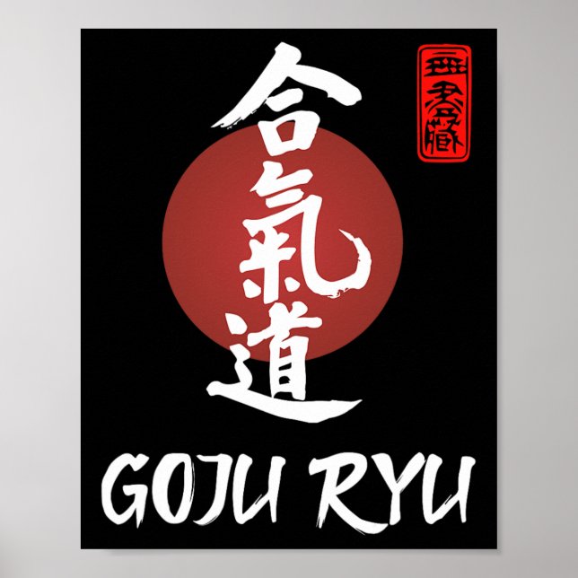 Affiche Goju Ryu Karate Uniforme Goju Ryu Uniforme Calligr (Devant)
