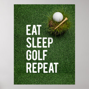Affiche Gol Funny Citations pour Golfer