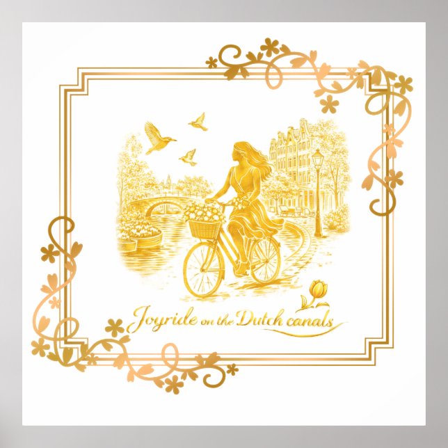 Affiche Gold Amsterdam Arched Bridges Charm (Devant)