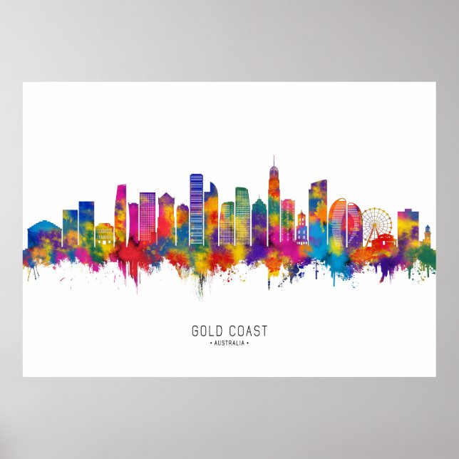 Affiche Gold Coast Australia Skyline (Devant)