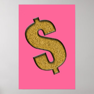Affiche Gold Encrusted dollar Sign
