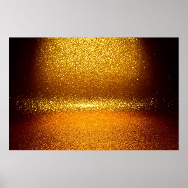 Affiche Gold  glitter vintage lights texture. christmas ab (Devant)