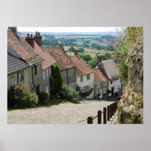 Affiche Gold Hill, Shaftesbury, Dorset, Angleterre