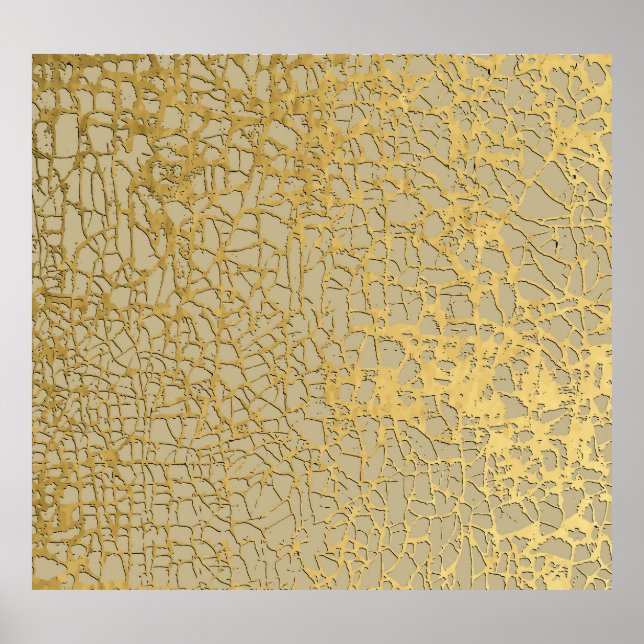 Affiche Gold Marbling : Grunge Texture Design (Devant)