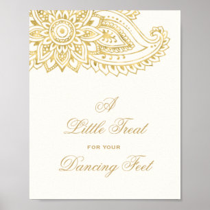 Affiche Gold Paisley Un Petit Plaisir Pour Vos Pieds De Da