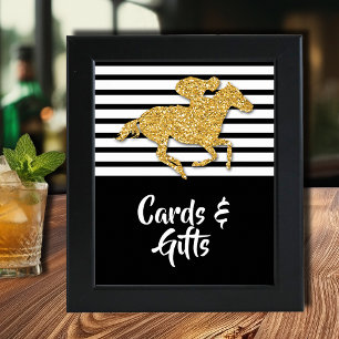 Affiche Gold Racehorse Derby Cartes & Cadeaux