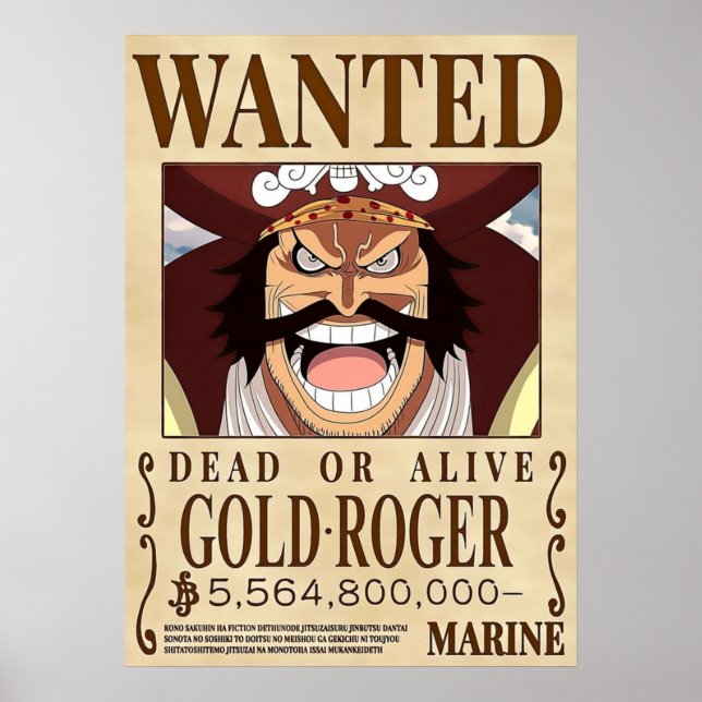 Affiche GOLD ROGER Une pièce recherchée (Devant)