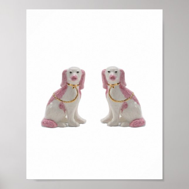 Affiche Gold Rose Staffordshire Chien Chien Chien Chiens I (Devant)