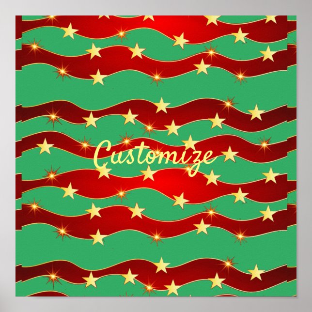 Affiche Gold Stars Ciel de Noël Thunder_Cove (Devant)