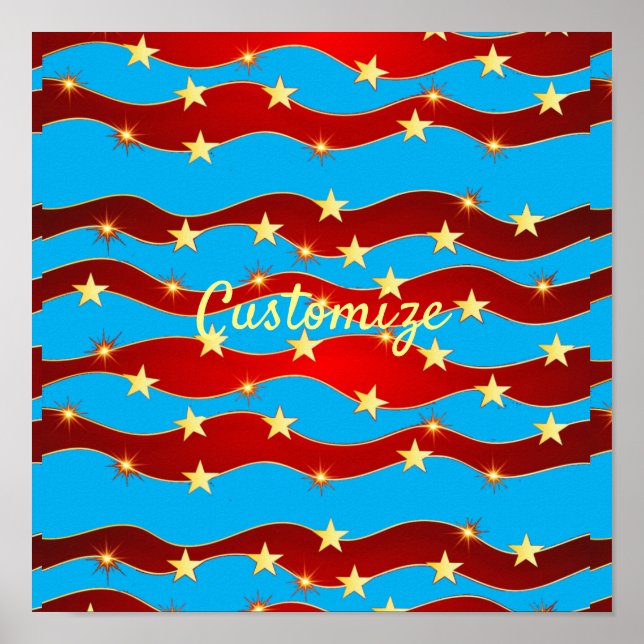 Affiche Gold Stars Ciel patriotique Thunder_Cove (Devant)