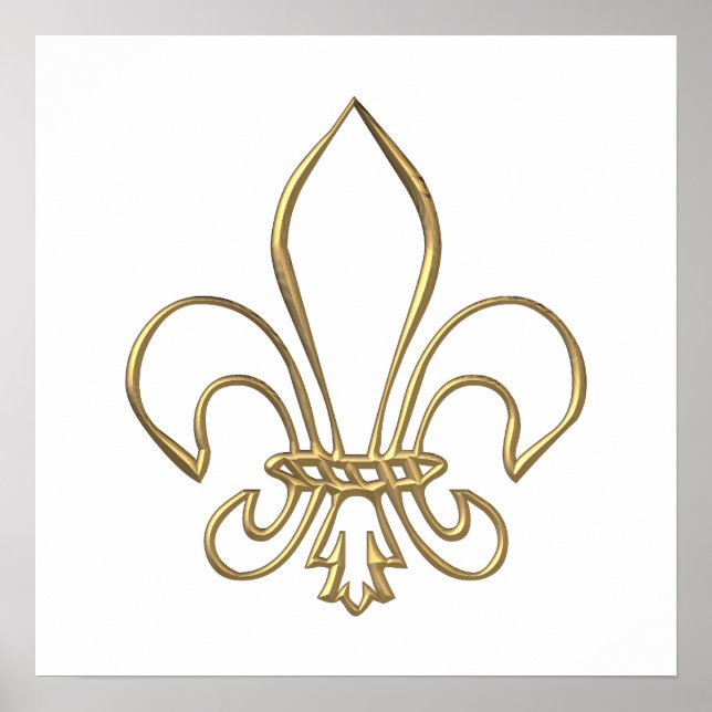 Affiche Golden "3-D" Fleur-de-lis (Devant)