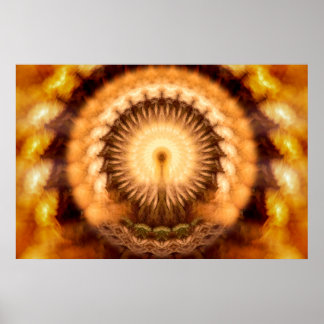 Affiche Golden Amber Divine Emanation Mandala