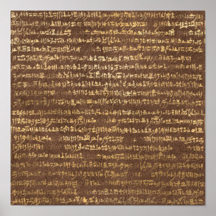 Affiche Golden Ancient Egyptian Patterns Art