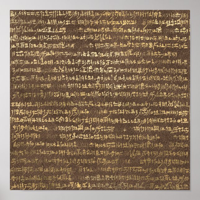 Affiche Golden Ancient Egyptian Patterns Art (Devant)