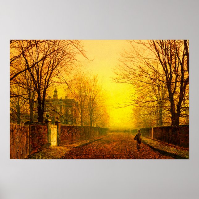 Affiche Golden Autumn John Atkinson Grimshaw (Devant)