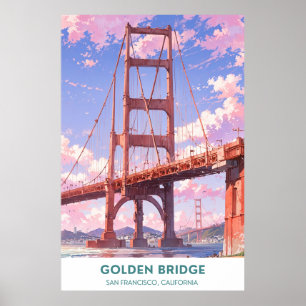Affiche Golden Bridge - San Francisco, Californie