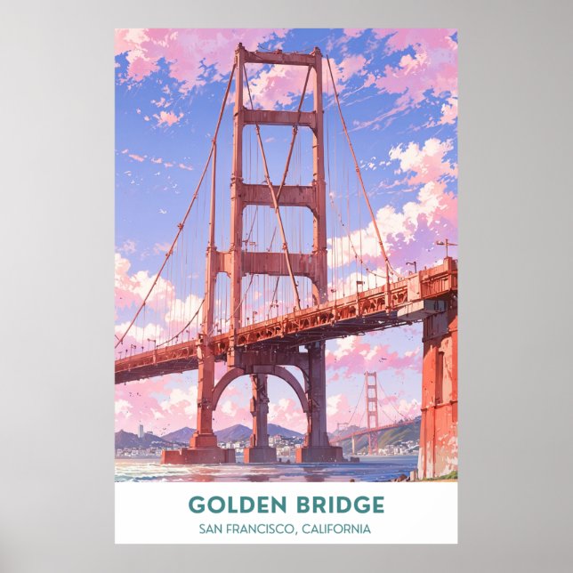 Affiche Golden Bridge - San Francisco, Californie (Devant)