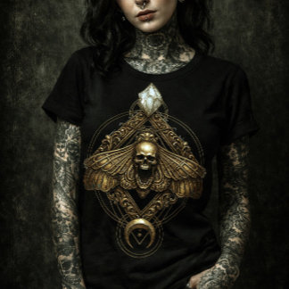 Affiche Golden Death Head Moth Skull | Mystical Insect