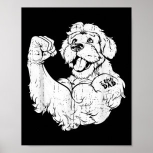 Affiche Golden Doodle Biceps Tattoo Chien race - Animal de