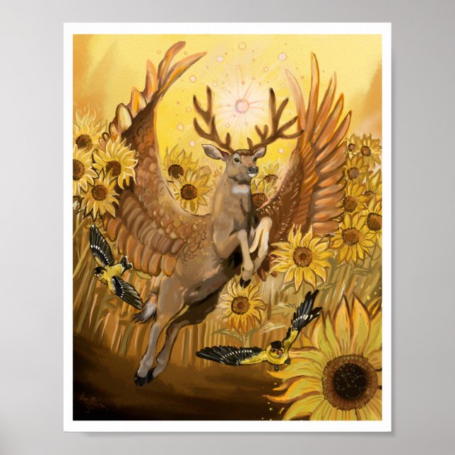 Affiche Golden Feilds Mule Deer (Devant)