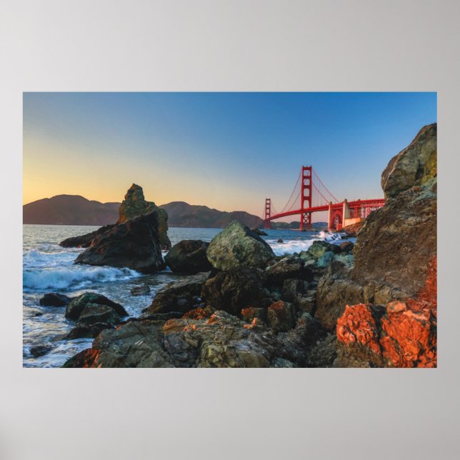 Affiche Golden Gate Bridge à Dusk | San Francisco (Devant)
