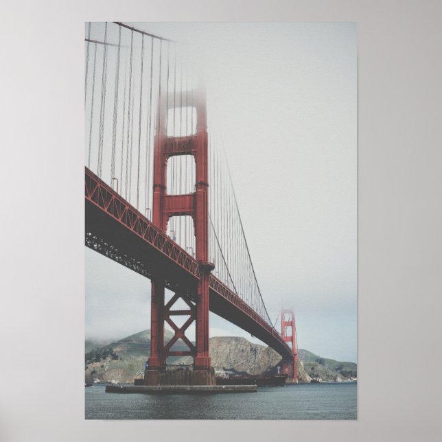 Affiche Golden Gate Bridge dans le brouillard (Devant)