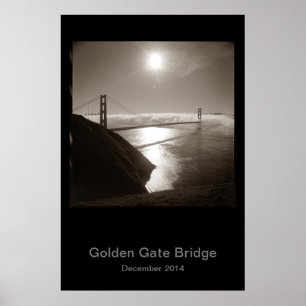 Affiche Golden Gate Bridge dans le brouillard #3